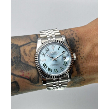 Custom Seiko Mod • Ice Blue Wimbledon Datejust • 36mm